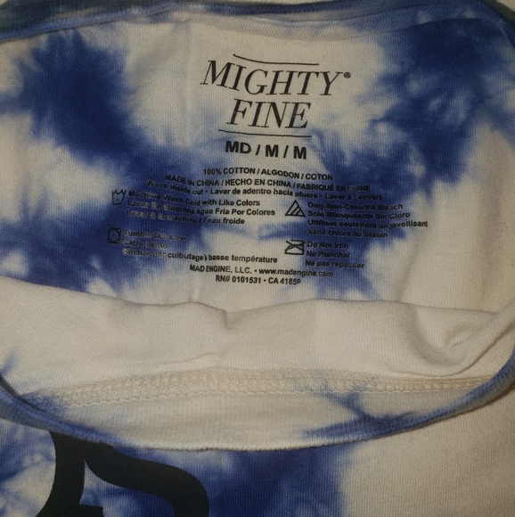 Mighty Fine Blue white tie dye - Crop top - Picture 4 of 4